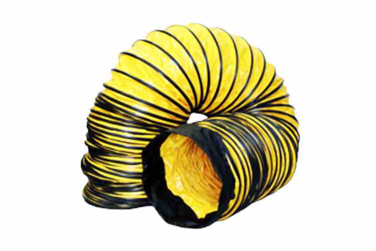 Larson Air Duct for Confined Space Ventilator - 20" x 25' - Yellow/Black