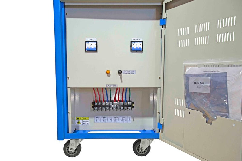 10 KVA Solid-state Frequency Converter - 240V 1PH, 50Hz Input to 120V 1PH, 60Hz Output - Mobile w/ Wheels