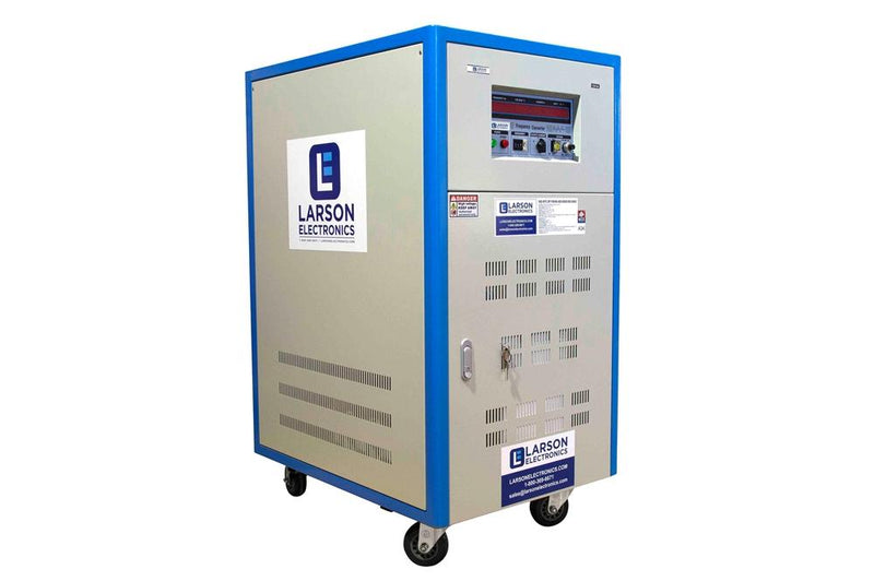 15 KVA Solid-state Frequency Converter - 120V 60 Hz Input to 230V (European L+N) 50 Hz Output - 1PH - Mobile w/ Wheels