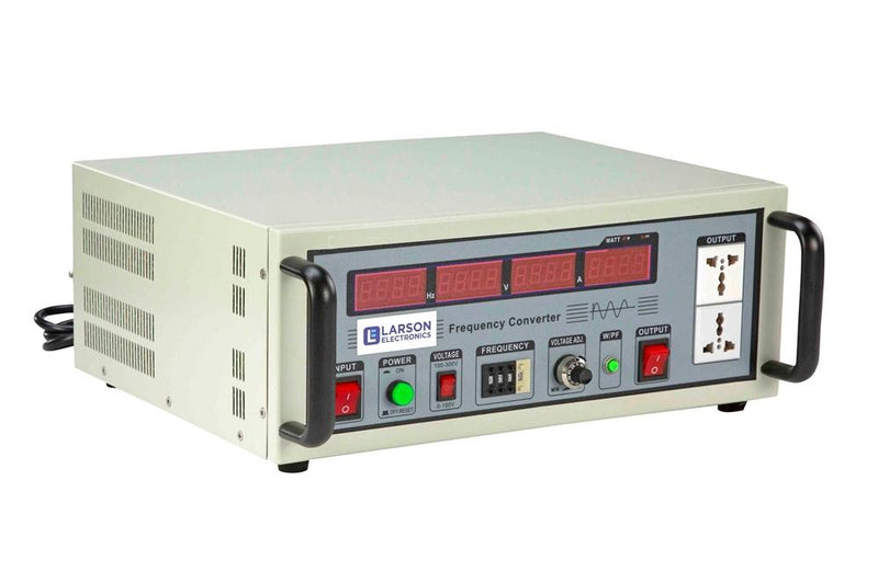 1 KVA Solid-state Frequency Converter - 220V 50Hz Euro Input to 120V 60Hz USA Output - 1PH - Front Handles
