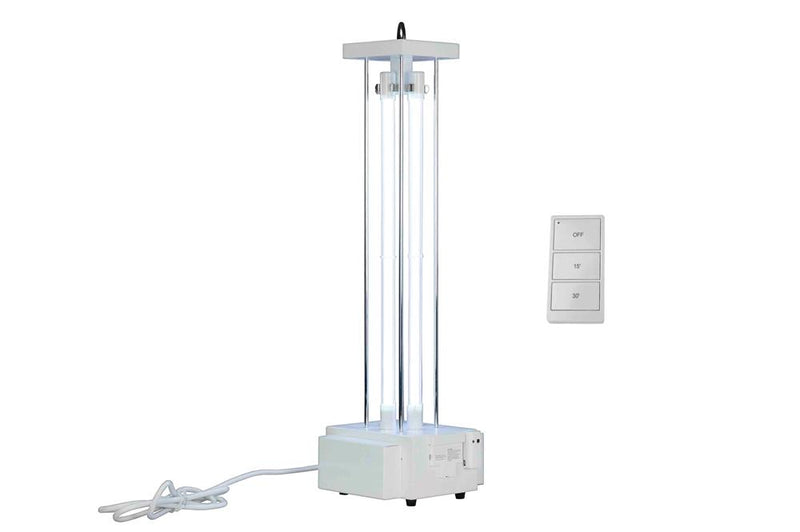 72W Germicidal UV Sanitation Light - (4) T5 UVC Lamps - Motion Sensor, Remote - 6' 18/3 SJTW Cord