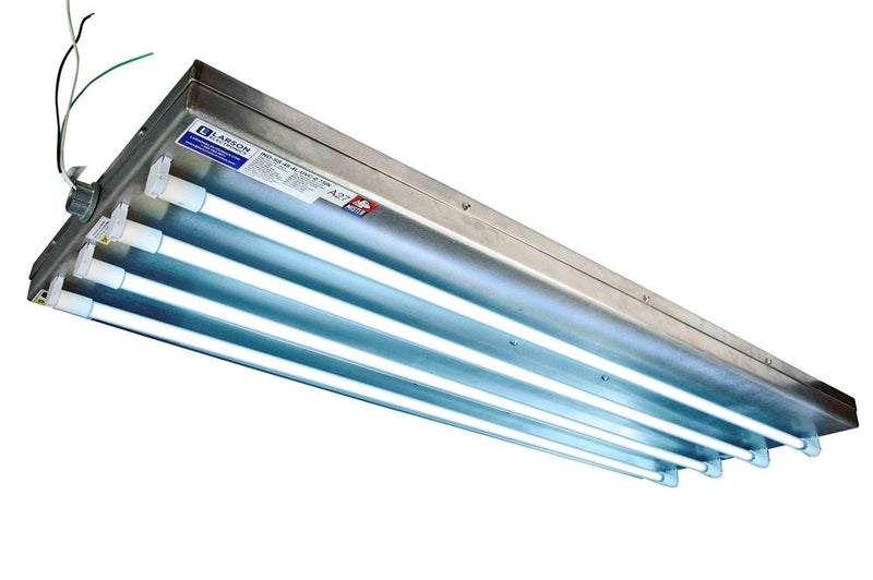 128W Industrial UVA Fluorescent Fixture - 304 SS - (4) 4' UV T8 Lamps - Surface Mount