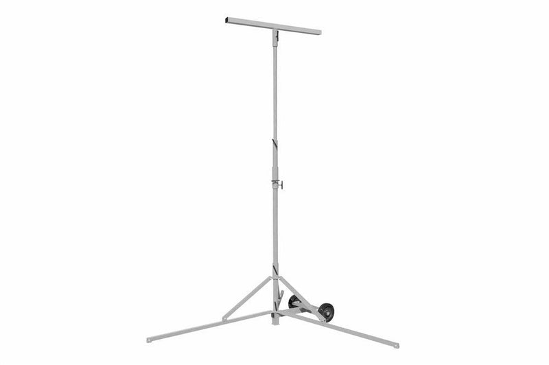 Collapsible Tripod on Wheels - 7 to 12 Feet - Steel - 75 lbs Weight Capacity - T-Mast Style Platform