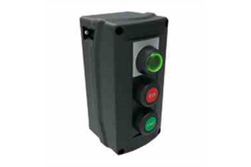 Non-Metallic Dual Momentary Switch w/ Pilot Light - Start/Stop Push Buttons - NEMA 4X - Marine