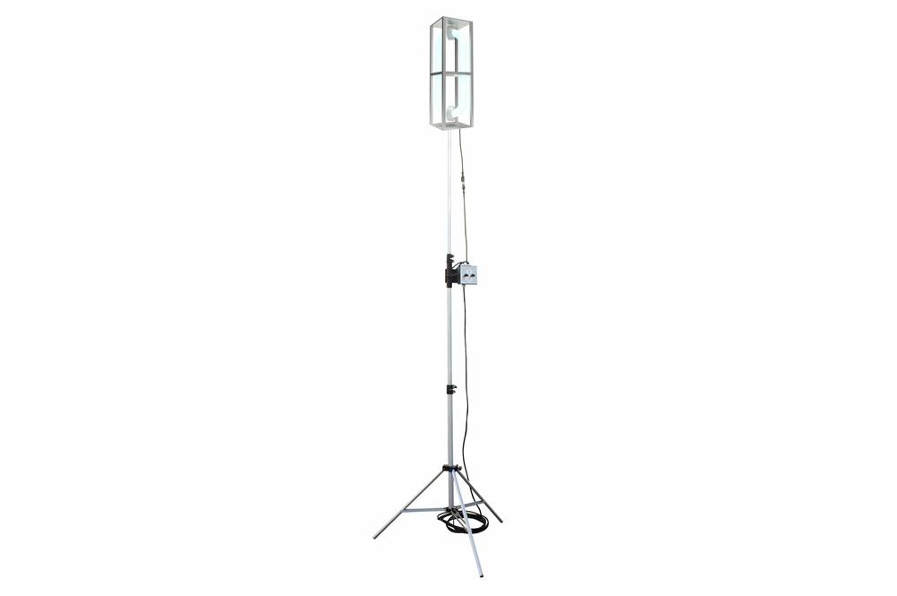 300W Portable UV Sanitation Induction Light - 3.5' to 10' Alum. Tripod - Waterproof/FEP Shatterproof - Remote Ballast