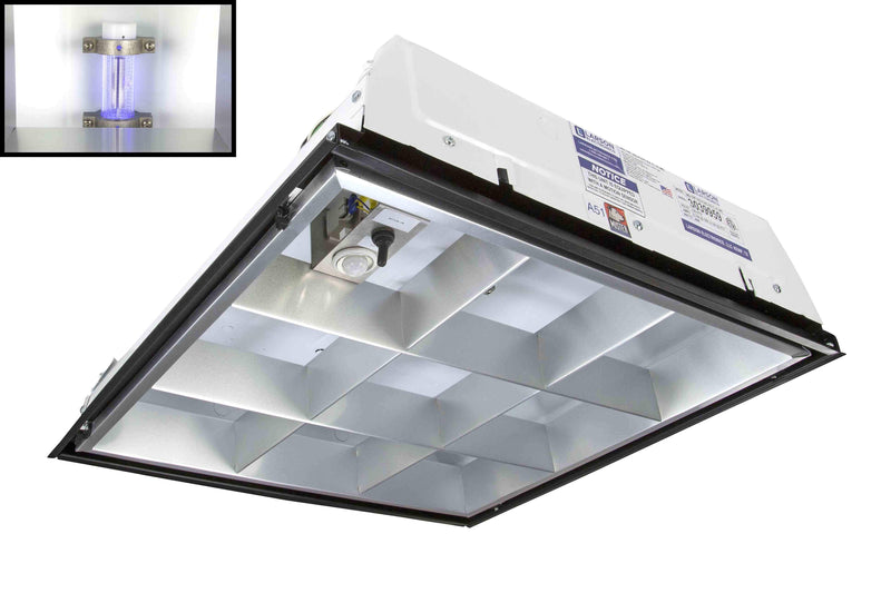 Larson 40W 2X2 Recessed Troffer Mount UV Sanitation Fixture - 120/277V AC - (1) Far-UVC Excimer Lamp - Kill 99% of Viruses - Motion Sensor