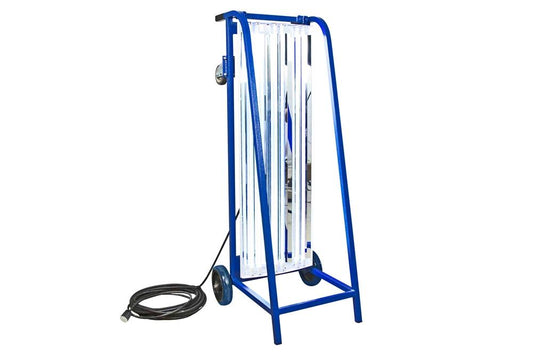 Industrial UV Sanitation Cart - Kills 99% of Viruses - 1200 sq. ft. Area - 50' SOOW Cord - Wireless Remote