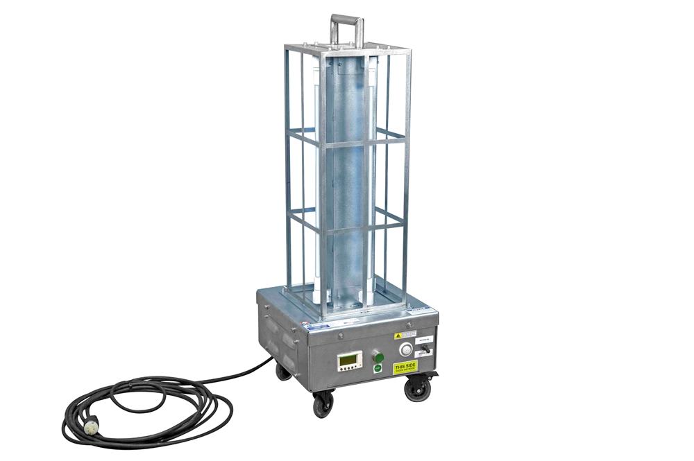 Portable Industrial UV Sanitation Light - Kills 99% of Viruses - 500 sq.ft. Area - (4) UVC Lamps - Digital Timer - 25' SOOW Cord