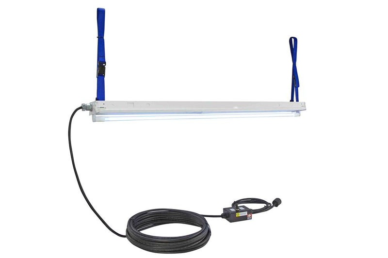 UV Sanitation Light for Vehicles - 120V, Inline Switch - Adjustable Nylon Straps - 50' SOOW Cord