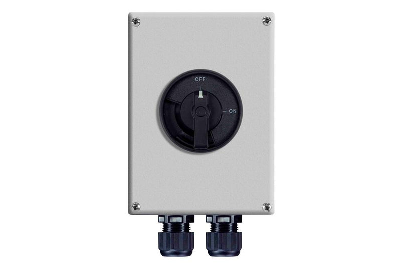 Non-Fused Disconnect Switch - Isolator Switch - Two Pole - 16A - 230V Rated - (1) Open Auxillary Contact - Carbon Steel