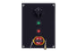 Weatherproof Control Station - (1) 3-Position Selector Switch - (2) PBs, (1) Lockable E-Stop - 415V, 50Hz - IP66 - Matte Black Powder Coat