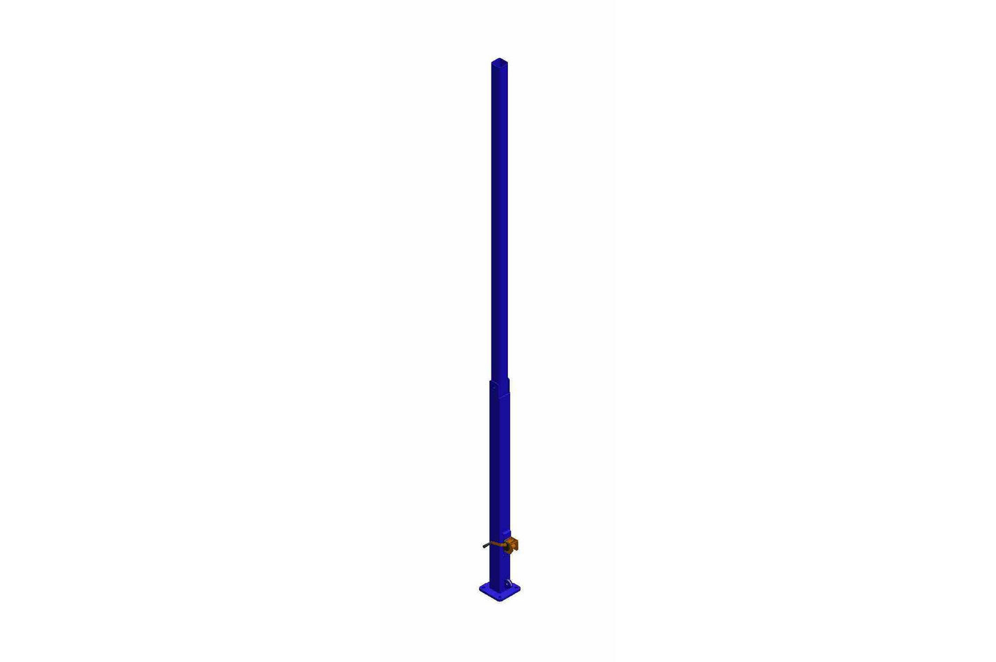 Larson 20 Foot Fold Over Light Pole - Single Stage Light Tower - Steel Plate Platform - Slip Fitter