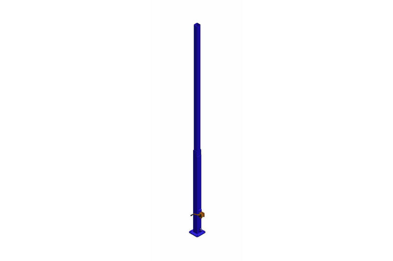 Larson 20 Foot Fold Over Light Pole - Single Stage Light Tower - Steel Plate Platform - Slip Fitter