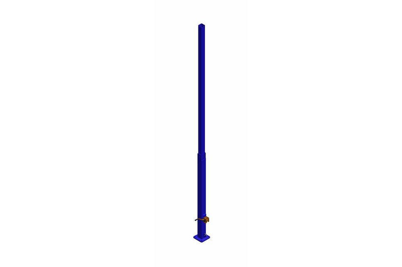 20 Foot Fold Over Light Pole - Single Stage Light Tower - Knock Over Light Mast - 24" T-Bar Mast