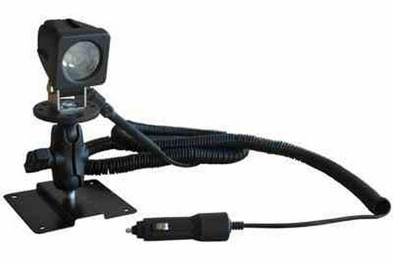 Permanent Mount 10 Watt LED Light Emitter on Double Ball Mount - 9-48VDC - 900 Lumen - 225' Spot