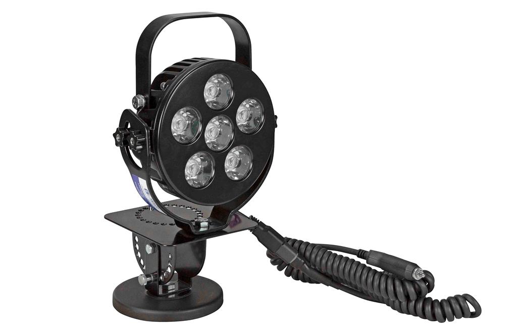 60 Watt LED Light Bar - 6 X 10 WATT LEDs - Aluminum Housing - 5400 Lumens - Adjustable Locking Base