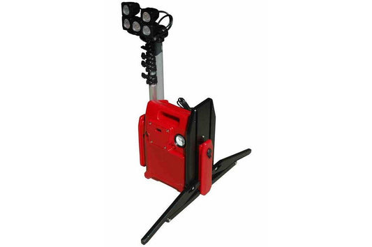 Portable LED Light Tower w/ Telescoping Light Heads - 5 X 3-Watt Infrared LEDs - Rechargeable