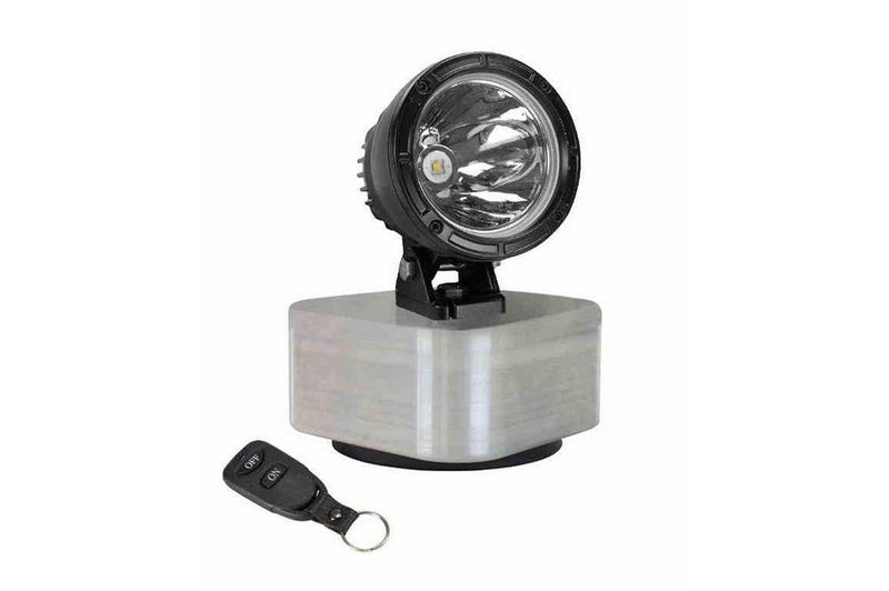 25W Rechargeable LED Spotlight - 1000' Beam - 16aH Battery - 12 Hours - Wireless - Magnetic Mount