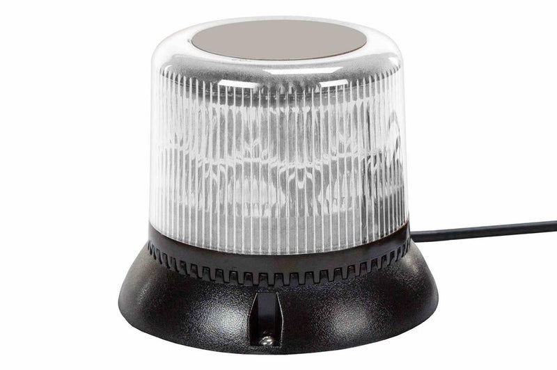 10.2 Watt Single LED Strobing Beacon - Magnetic Mount - White - High Output Strobe Light