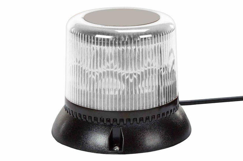 10.2 Watt Single LED Strobing Beacon - Pipe Mount - White - High Output Strobe Light