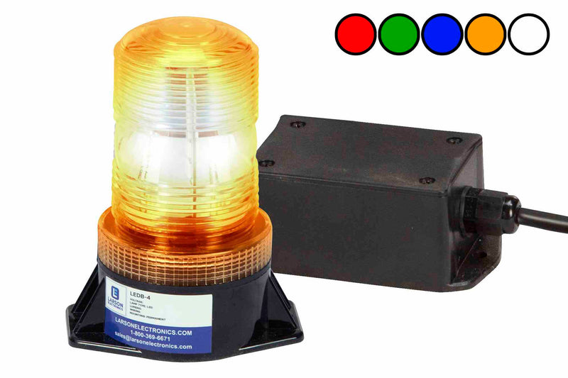 Larson LED Indicator - Permanent Mount - 50,000 Life Hours - 18 LEDs - 12-32VDC - Deutsch 2 Pin Connector - External Strobing Controller