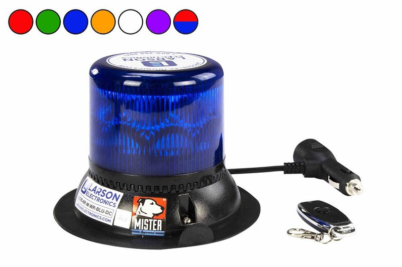5W Battery-powered LED Strobe Light - Visible up to 500' at Night - Colored Lens - Wireless Remote