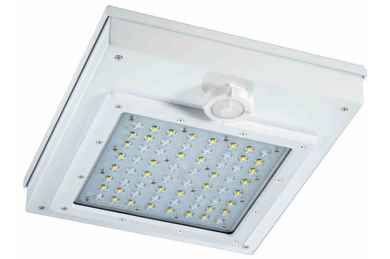 Larson 55 Watt Low Profile LED Canopy Light w/ Motion Sensor- 120-277V AC - IP65 Rated