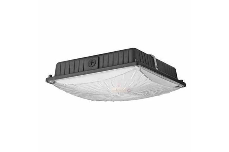 Larson 65W LED Canopy Light - Replaces 250 Watt Metal Halide Fixtures - 120-277V AC - IP65 - Ceiling Mount