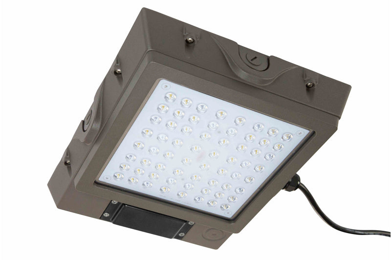 Larson 50 Watt Low Profile LED Canopy Light - 120-277V AC - Motion Sensor - IP65 Rated