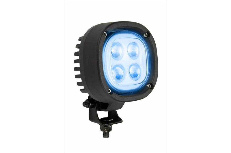 Larson Blue Forklift LED Warning Spotlight - 20 Watt 1800 Lumen - 9-60V DC - Blue Pedestrian Safety Light