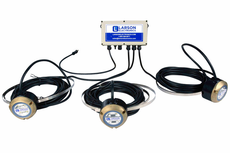 Larson 75W Underwater Dock Light Package - (3) LED Lights - Control Box - 10-30V DC - IP68 Compliant