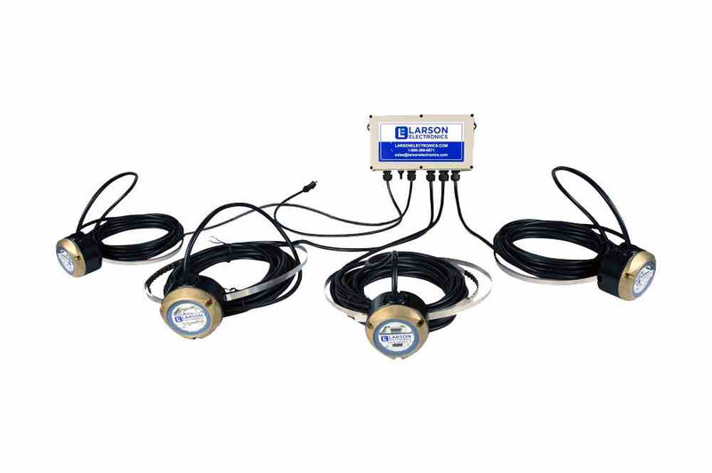 Larson 100W Underwater Dock Light Package - (4) LED Lights - Control Box - 10-30V DC - IP68 Compliant