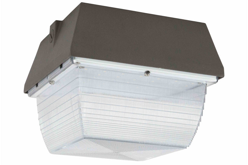 Larson 25 Watt LED Canopy Light w/ Emergency Battery Backup - 120-277V AC - IP65 Rated - Failsafe