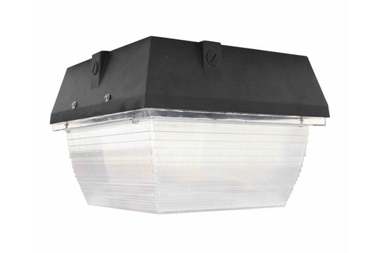 Larson 45 Watt LED Canopy Light w/ Emergency Battery Backup - 120-277V AC - IP65 Rated - Failsafe
