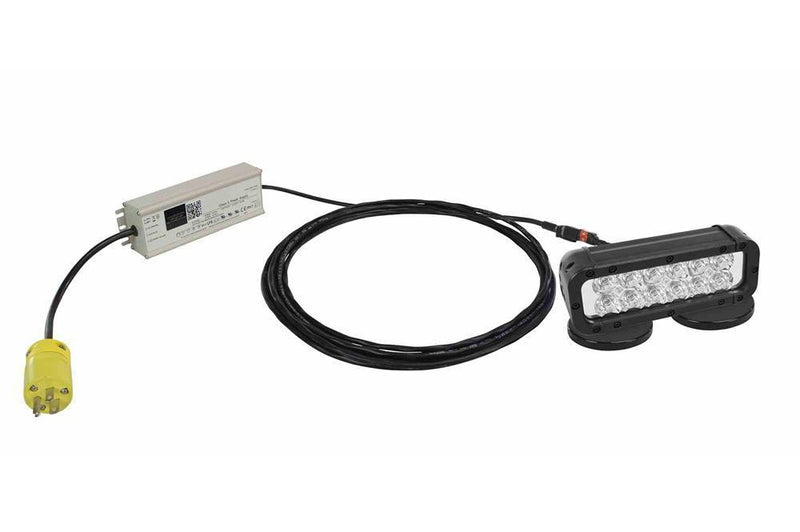 LED Machine light - 2, 150lbs. Magnetic Bases - 120'L x 100'W Beam - Runs off 110V