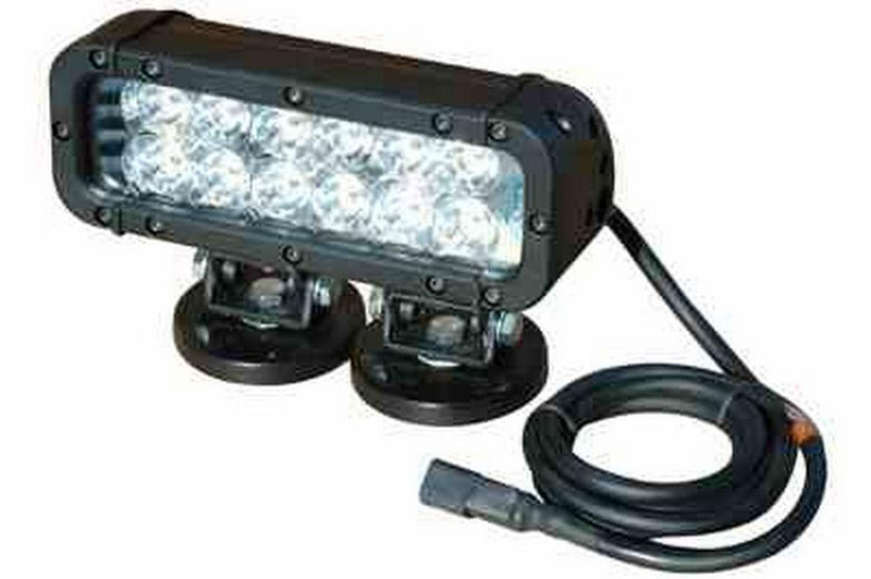 LED Light Emitter w/ Magnetic Bases - Extreme Environment - 550'L X 70'W Spot Beam - 12, 3-Watt LEDs