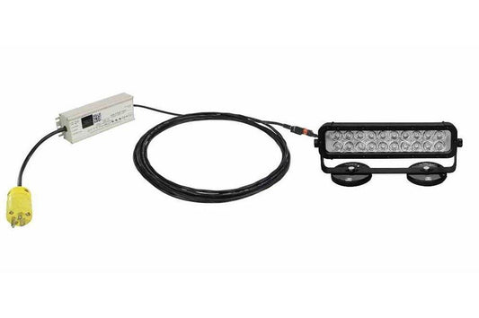 LED Machine light - 2, 150lbs. Magnetic Bases - 300'L x 230'W Beam - Runs off 110V