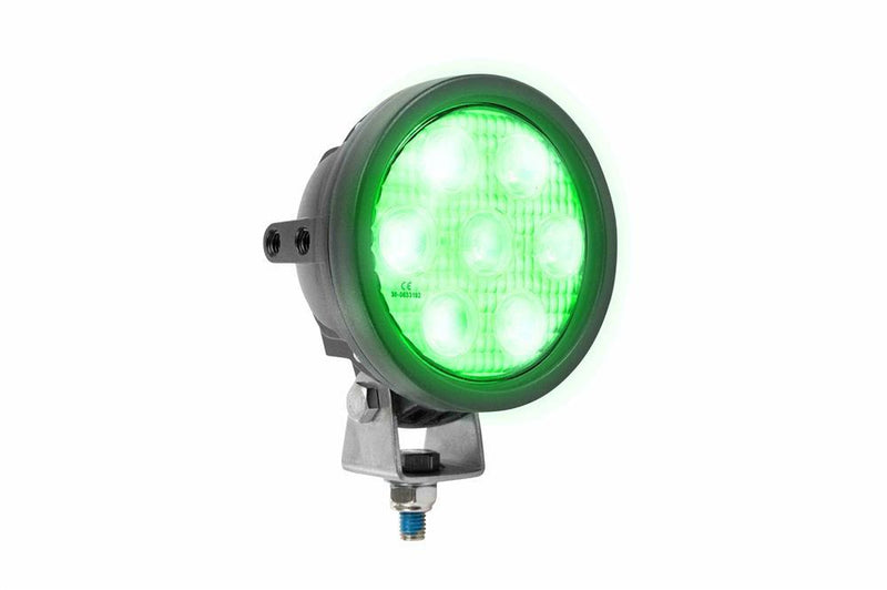 LED Green Light Emitter - 7, 3-Watt CREE LEDs - 4.5" OD - Stud Mount - 9-32VDC