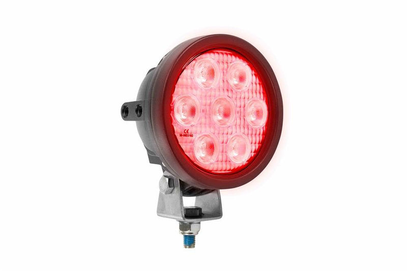 LED Red Light Emitter - 7, 3-Watt CREE LEDs - 4.5" OD - Stud Mount - 9-32VDC