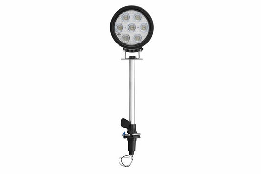LED Light Emitter on Perko Pole Mount - 21 Watts - 7, 3-Watt LEDs - 12-32 Volts - 675'L X 45'W Spot