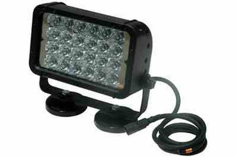 200lb. Grip Magnetic Mount LED Light Emitter w/ Trunnion Mount - 24LEDs - 900'L X 100'W Spot Beam