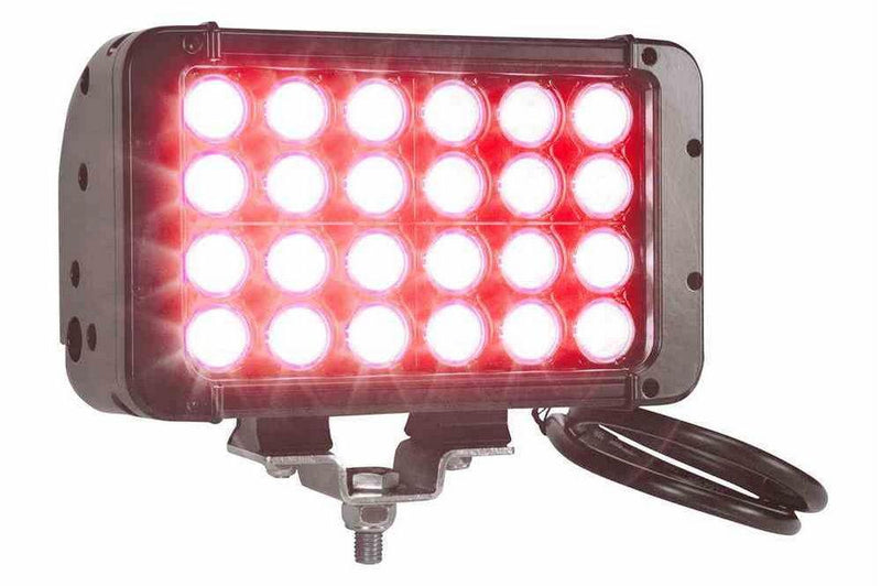 LED Light Emitter - 24 LEDs - Red Illumination - 72 Watts - 4230 Lumens - 575'L X 70'W Spot Beam