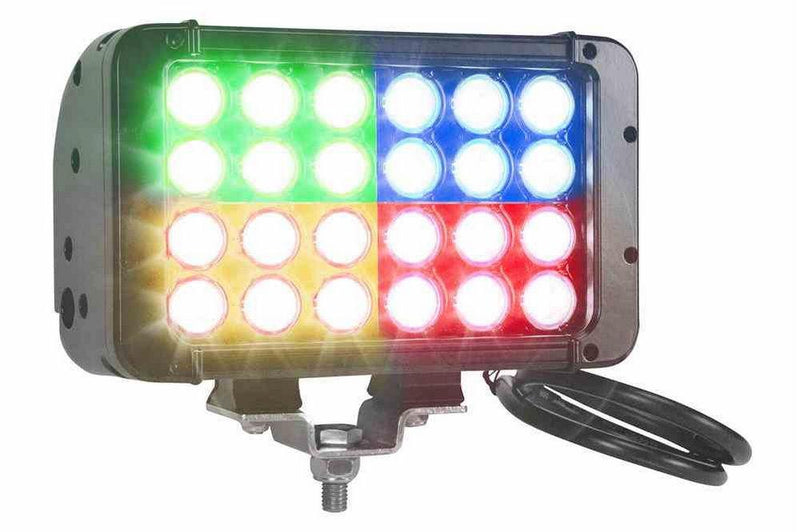 LED Light - 24 LED - 72 Watts - 4320 lumens - Amber, Red, Blue or Green - Surface Mount