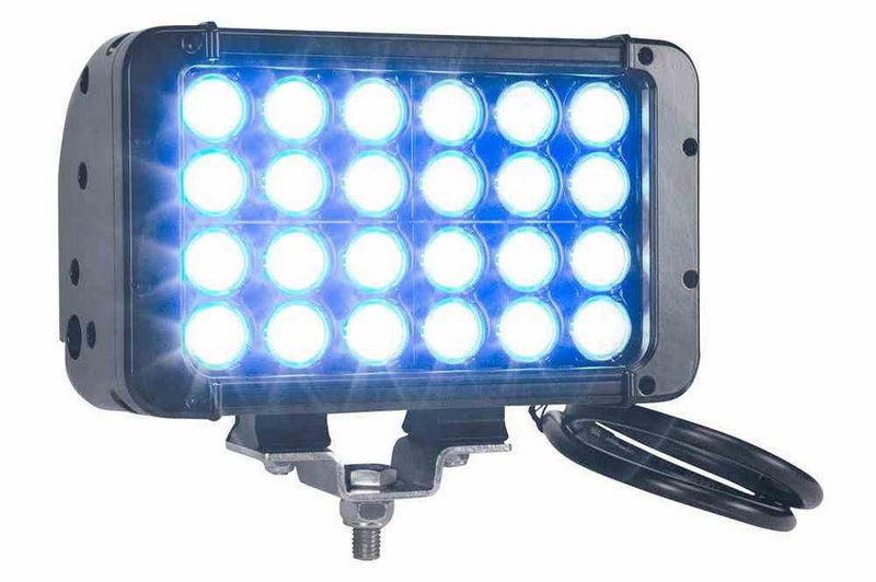 LED Strobing Beacon - 24 LEDs - Blue Illumination - 72 Watts - 4230 Lumens - 40Hz Flash Rate