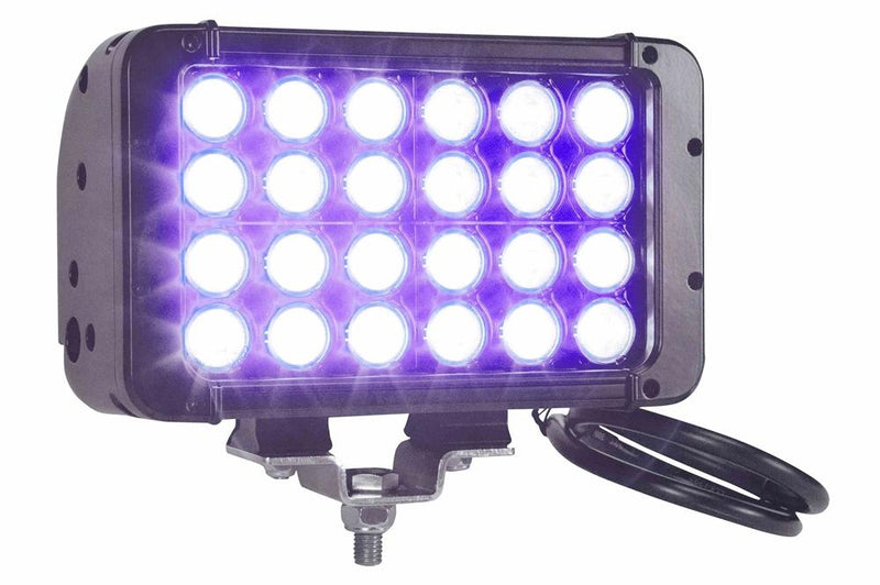 120 Watt Ultraviolet Dimmable LED Light - 24 UV LEDs - 365NM - 9-42V DC - NDT - Extreme Environment