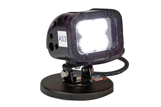 LED Light Emitter w/ Magnetic Mount - 4, 3-Watt LEDs - 110VAC - 90'L X 70'W Spot Beam