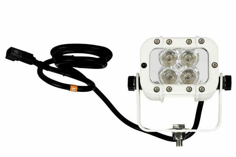 LED Light Emitter on Trunnion Wall Mount - Extreme Environment - 12 Watt - 90'L X 70'W Beam- 9-42VDC