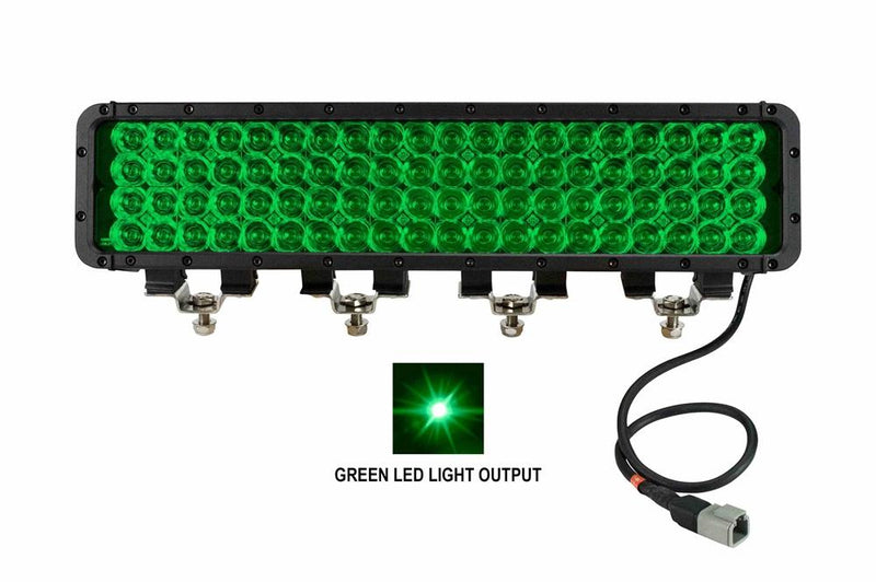 LED Emitter - 80 Green LEDs - 20 x 4 LED Array - 14,400 Lumen - 1750'L x 300'W Beam - Extreme Environment