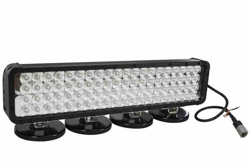 LED Light Emitter w/ Magnetic Bases - 80, 3-Watt LEDs - Extreme Environment - 20 X 4 LED Array