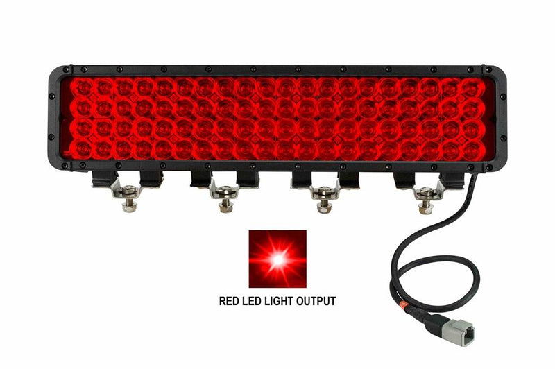 LED Emitter - 80 Red LEDs - 20 x 4 LED Array - 14,400 Lumen - 1750'L x 300'W Beam - Extreme Environment